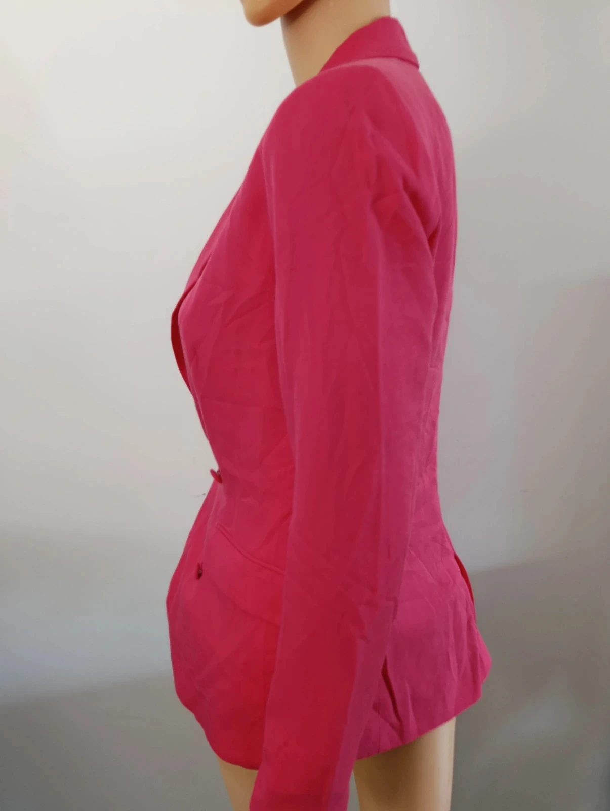 Fuchsia pink Naf Naf blazer T34 XS chic elegant women's tailored jacket – photo 7